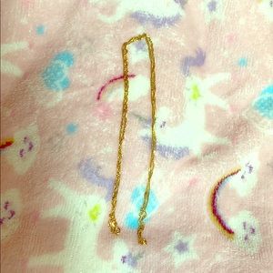 Vintage 14k Gold  24” Singapore chain necklace